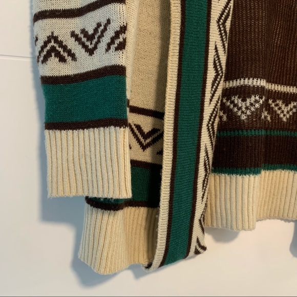 Pink Owl | Open Front Patterned Knit Sweater - Picture 5 of 14